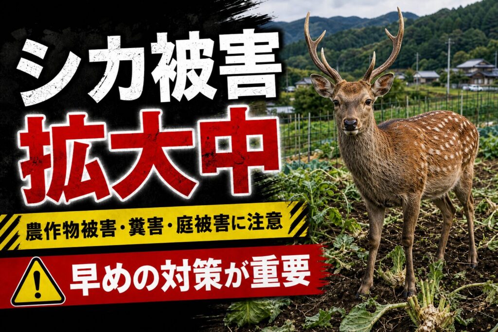 北九州のシカ駆除｜農作物・糞害・施設被害に対応
