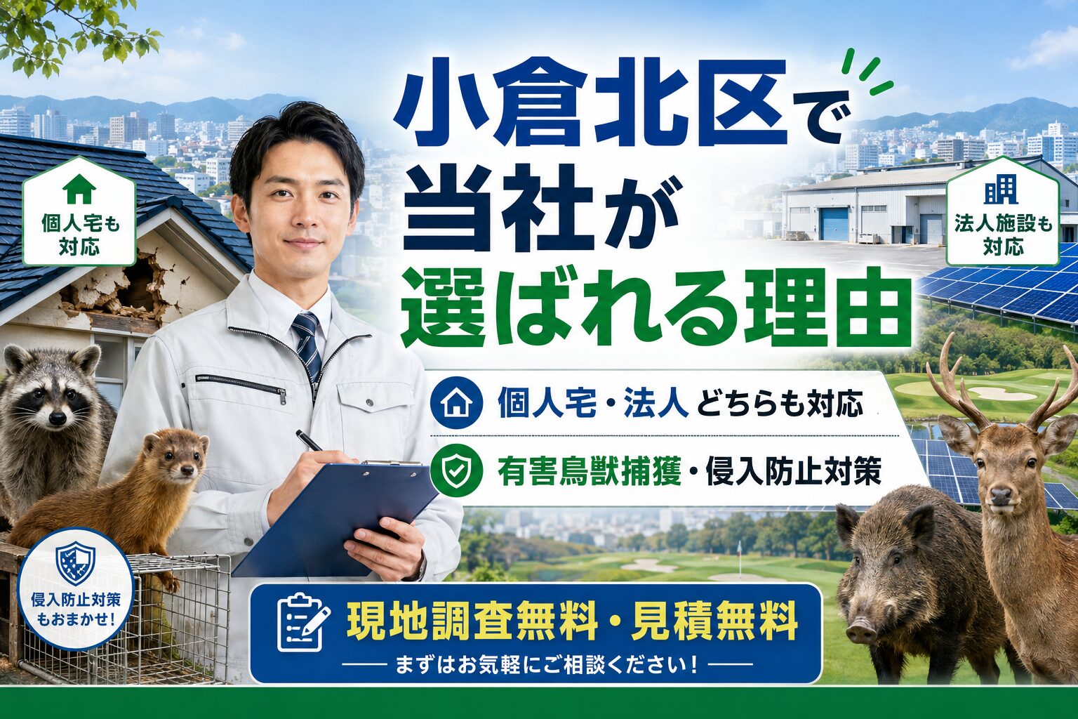 小倉北区の害獣被害を根本解決