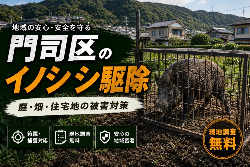 門司区のイノシシ駆除・有害鳥獣駆除｜庭・畑・住宅地の被害対策