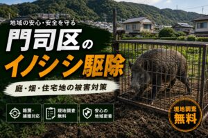 門司区のイノシシ駆除・有害鳥獣駆除｜庭・畑・住宅地の被害対策